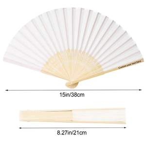 مروحة يد من الخيزران قابلة للطي بتصميم أوروبي كلاسيكي من Nicro، مخصصة كهدايا للمدعوين في حفلات الزفاف، ومناسبة لأداء الرقص وتزيين حفلات استقبال العروس - Product Image 2