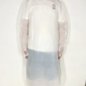 Gown Best Price Kitchen CPE Disposable Blue Gown For Restaurant