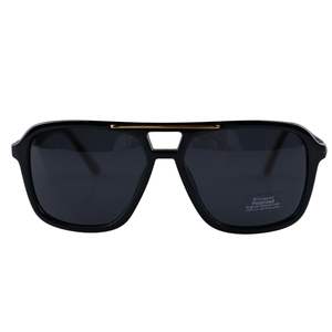 แว่นกันแดดนักบินวินเทจสำหรับผู้ชายแว่นตาขี่มอเตอร์ไซค์สไตล์พังก์กรอบสี่เหลี่ยมสะพานสองชั้นแบบย้อนยุค - Product Image 1