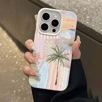 Nouvelle Coque de Téléphone Portable en TPU Style Vacances, Étui en Cuir Tendance, Coque Arrière pour iPhone 16 15 17 Air 18 Pro Max