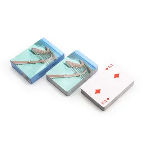 Hot bán cá nhân không thấm nước Poker thẻ trò chơi in ấn tùy chỉnh chơi thẻ