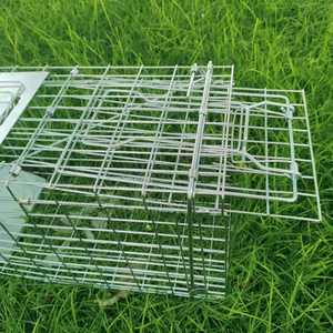 Pieghevole in metallo con gabbia di animali vivi trappola umana Catch gatto trappola gabbia per coniglio cane volpe - Product Image 3