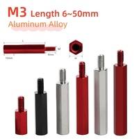 Entretoises hexagonales en aluminium M3, finition anodisée, anti-corrosion, colonnes, piliers, entretoises pour RC DIY FPV