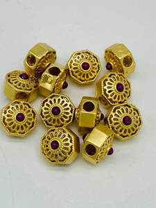 <span class=keywords><strong>Separador</strong></span> de agujeros grandes de latón chapado en oro para pulseras, cuentas de latón, conectores para fabricación de pulseras y collares, gran oferta - Product Image 6