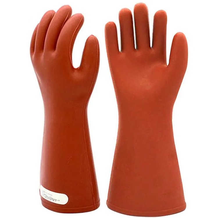 Customized Color High Voltage Safety Protective 12 Kv Rubber Electrical Insulating Gloves For Lineman