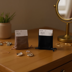 Sacchetti in velluto Ilan 7x9 cm, 2 pezzi, colori assortiti, per conservare gioielli - Product Image 3