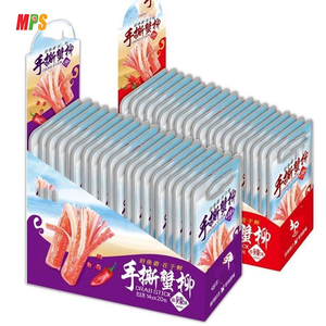 OEM โลโก้ที่กำหนดเองสบายๆอาหารทะเลสุขภาพขนมขบเคี้ยวมือหั่นเนื้อปูรสบาร์บีคิวรสสุริมิปูอัด - Product Image 4