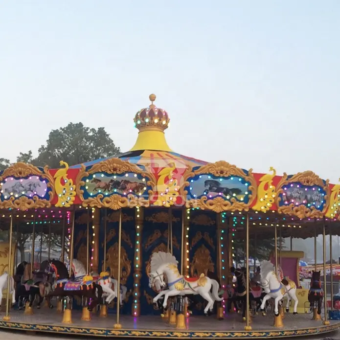 Large Merry Go Round Amusement Children Games Carousel Horses For Sale