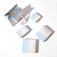 Boîte d'emballage pour bijoux avec sac cadeau - Écologique, recyclable, laminage mat et doublure en éponge pour bijoux et boucles d'oreilles