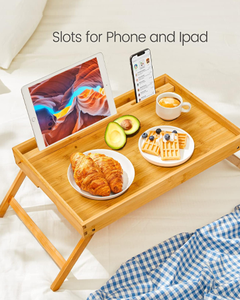 Mesa Bandeja de Madera para Cama al por Mayor OEM ODM con Patas Plegables, Bandeja para Servir Desayuno en la Cama, para Comer, Trabajar, Portátil, Almacenamiento de Aperitivos - Product Image 3