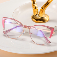 Lunettes de vue anti-lumière bleue Partagas Fashion Fancy Cat Eye TR90, monture optique pour femmes
