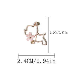 Elegante Spilla da Donna con Fiori di Ciliegio Dorati e Cucciolo <span class=keywords><strong>per</strong></span> Blazer e Giacche, <span class=keywords><strong>Spille</strong></span> di Lusso da Designer <span class=keywords><strong>per</strong></span> Donne - Product Image 5