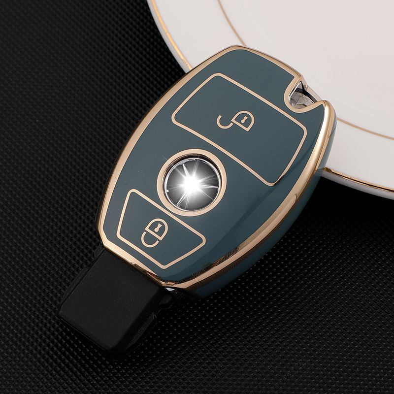 Cache-bouton double - Bleu