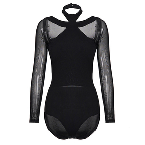 Mono de punto deportivo para mujer, novedad de verano, diseño sin espalda, cuello halter, manga larga, ajuste regular, sexy, informal, para yoga - Product Image 6