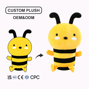 Fabricant Grossiste Usine Personnalisé OEM ODM Coussin en Peluche Abeille pour Bébé Animal en Peluche Réconfortant Insecte Vente en Gros Faible MOQ - Product Image 1