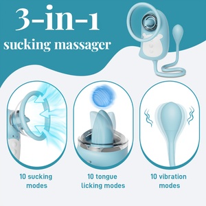 Vibrador con Lengua Insertable, Estimulador de Clítoris y Vaginal para Mujeres, Juguete Sexual con Succión de Clítoris y Tapones Anales - Product Image 3