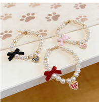Collier pour chien en perles d'imitation, collier cubain pour animaux de compagnie, collier pour chien Pitbull, collier pour chat, collier en perles multicolores pour animaux de compagnie