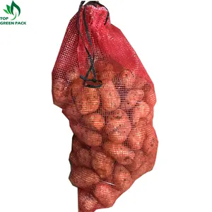 PP Net Bag 50*80 cm sacos de lenha de malha vermelha com um tamanho de 56*61cm para exibir o nome da empresa