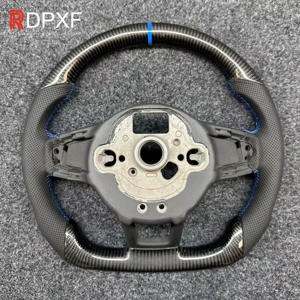 Applicable à Volkswagen Golf 7 Blue <span class=keywords><strong>Logo</strong></span> Blue Stitch Modification du <span class=keywords><strong>volant</strong></span> en fibre de carbone - Product Image 3