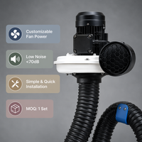 Extracteur d'échappement simple Fengshen pour ateliers automobiles, garages de réparation de véhicules et centres de service 4S, avec ventilateur à double tuyau
