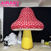 Décoration de scène publicitaire personnalisée, champignons jaunes gonflables, modèle de champignon gonflable