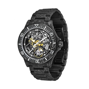 Orologi Meccanici Automatici da Uomo di Lusso, Edizione Limitata, con Cassa Rotonda in Fibra di Carbonio Forgiato, Quadrante <span class=keywords><strong>Nero</strong></span> e Lancette Luminose per Business - Product Image 5