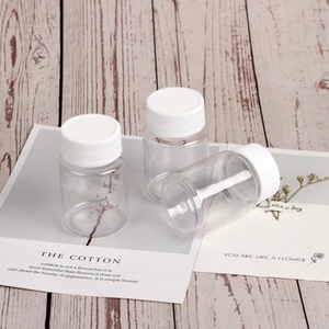 Flacon PET transparent épaissi de 50 ml, design capsule à large ouverture, pour lotion de cils, portionnement de 50 g, échantillon de perruques, revêtement UV - Product Image 1