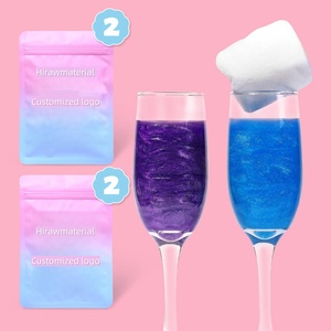 Bombes de boisson à paillettes de barbe à papa de <span class=keywords><strong>couleur</strong></span> personnalisée Bombes scintillantes de barbe à papa à paillettes comestibles - Product Image 2