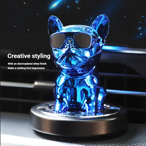 Creative Bulldog Bobblehead Solid <b>Air</b> <b>Purifier</b> <b>Car</b> Dashboard Decoration Natural Evaporation Long Lasting Scent Odor Removal No - Product Image 4