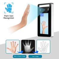 Torniquete de control de acceso WIFI de 5 pulgadas con reconocimiento dinámico de cara y venas de La Palma Software gratuito Visión nocturna y funciones de reinicio
