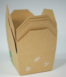 Boîtes à lunch jetables en papier kraft brun Little Boom, contenants alimentaires à emporter pour livraison de repas - Product Image 3