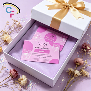 Tarjetas de Descuento con Diseño Floral Rosa Personalizadas para Marcas de Moda, Tarjetas de Agradecimiento para Pequeñas Empresas - Product Image 3