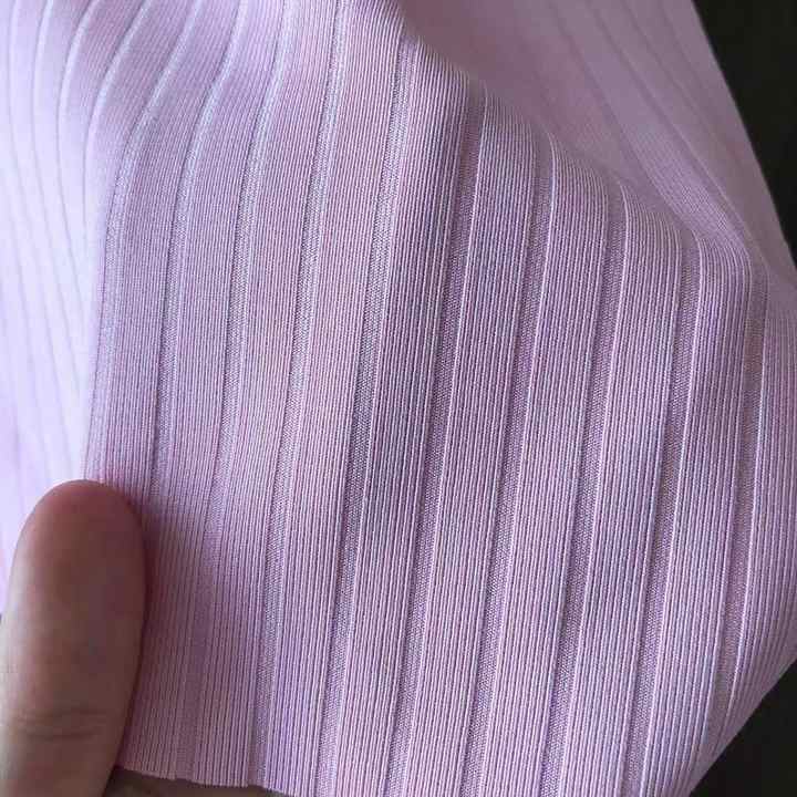Cotton Rib Fabric Knit Ribbed Spandex Polyester Rib Thread Garment ...