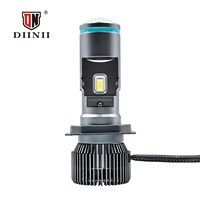 Y70--H4 Mini projecteur LED H4 super lumineux en aluminium 110W 11000LM, lentille de phare, étanche IP65, ampoule bi-LED pour moto