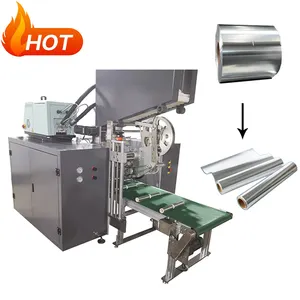 cheap fully automatic BBQ baking paper aluminum foil roll slitting rewinding cutting machine