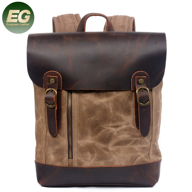 GA60-mochila de cuero de diseñador para hombre, bolso grande de lujo negro, genuino, impermeable, a la moda, para senderismo, escolar, de lona