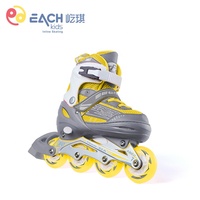 Patins à roulettes ajustables lumineux EACH, patins à roulettes en ligne scintillants Luna, roues LED CE pour enfants