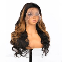 Perruques Lace Front sans colle en cheveux humains 100% vierges à cuticules alignées, couleur Ombré, avec logo personnalisé et pré-épilées