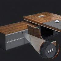 Nuova Scrivania da Ufficio di Lusso a Forma di L in Legno, Design Moderno e Minimalista per Dirigenti/Manager