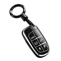 Housse de clé KUNASI pour Jeep, étui de protection souple pour clé compatible avec la clé intelligente Jeep 3 4 5 boutons