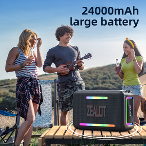 Zealot S95 Altavoz Portátil para Exteriores con Iluminación LED RGB de 120W, Sonido Estéreo y Bajos Superpotentes para Fiestas de <span class=keywords><strong>Karaoke</strong></span> - Product Image 3