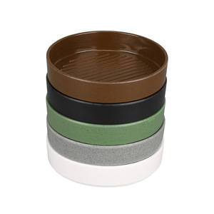 Mountain-style barbecue restaurant self-service hot pot barbecue <b>plate</b>, <b>melamine</b> creative stackable round <b>plate</b>, meat hot pot - Product Image 5