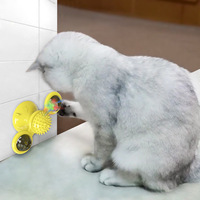 Jouet interactif NOVIPET pour chat d'intérieur, moulin à vent amusant avec boule lumineuse LED et ventouse pour chaton, idéal pour la mastication et l'exercice