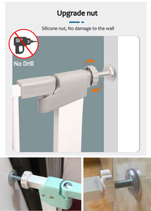 Porte de sécurité en métal pour bébé ou animal de compagnie, installation facile, élévateur et verrouillage des escaliers, marche automatique, sécurité - Product Image 5