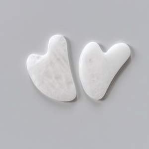 Raspador de Gua Sha de Jade Blanco, - Product Image 3