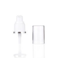 18/415 Pompe à crème cosmétique en plastique PP Pompe de traitement avec bord argenté