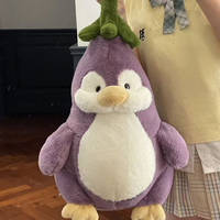 Peluche pingouin personnalisée, jouet en peluche doux, poupée pingouin mignonne, jouet de dessin animé pour enfants, cadeau et décoration d'intérieur