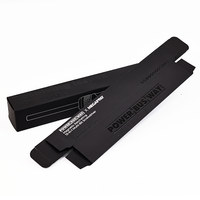 Factory Wholesale Custom Brand logo Black Cardboard Lamination Customize Print Folding Curling Iron Tool Boxes Packaging