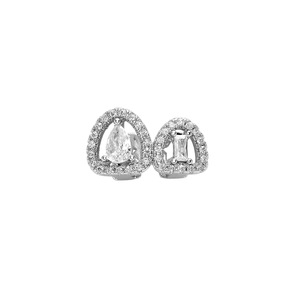 Anneaux de <span class=keywords><strong>nez</strong></span> creux double cœur Grand Zircon Bijoux de corps tendance Hip-Hop Halloween Personnalité Mode Dents d'or de haute qualité - Product Image 6