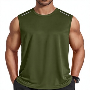 Men's Fashion Ribbed Vest Tank <b>Top</b> Knitted <b>Sleeveless</b> Shirt Flexible Comfortable Body Fit Athletic Sportswear Summer Casual Wear - Product Image 1